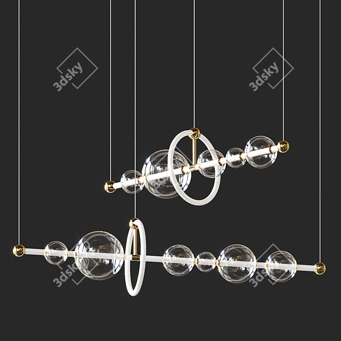 Sleek Sessa Pendant Light 3D model image 1
