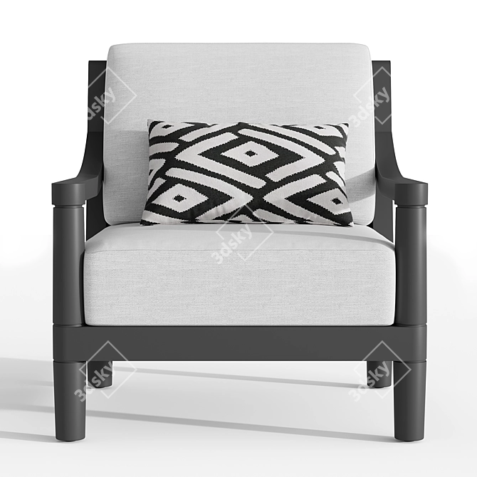 Restoration Hardware Miramar Aluminum Lounge Chair 3D model image 2