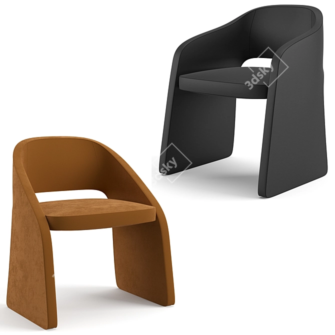 Trussardi Casa Dinning Set: Liubis Armchair & Madeley Table 3D model image 4