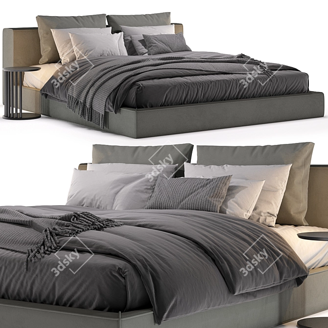RH Cloud Platform Bed: Sleek and Stylish Centimeter Unit Design 3D model image 1