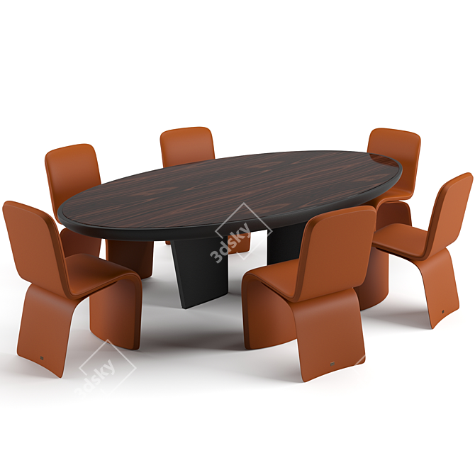 Elegant Bentley Home Dining Set 3D model image 3