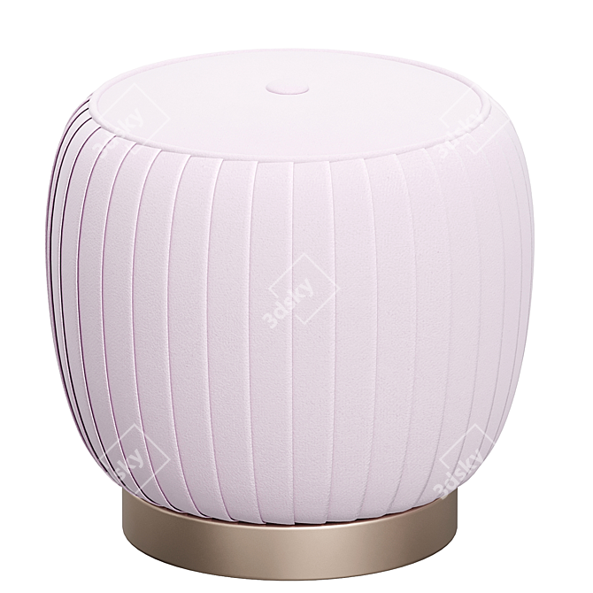 Luxury Silver Orchid Randolf Ottoman 3D model image 3