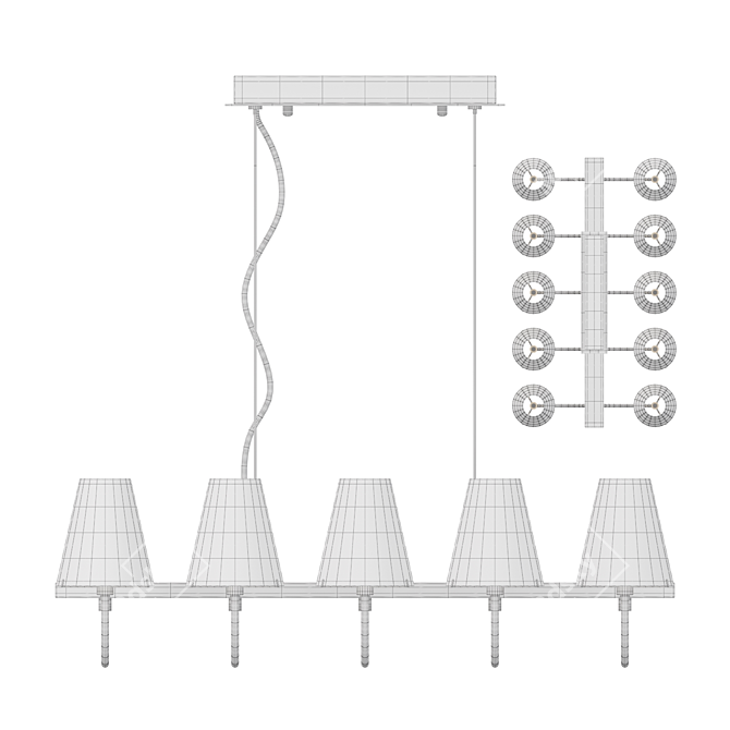 Modern 10-Light Lampatron INNIS 3D model image 3