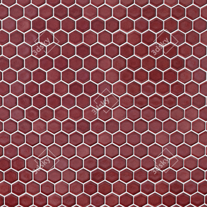 Tribeca Hexagonal Porcelain Mosaic 3D model image 5