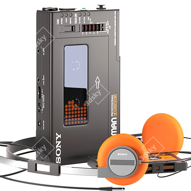 Advanced Sony Walkman WM-D6C 3D model image 2