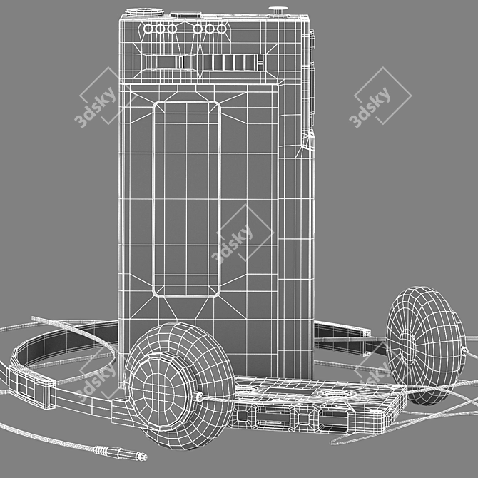 Advanced Sony Walkman WM-D6C 3D model image 4