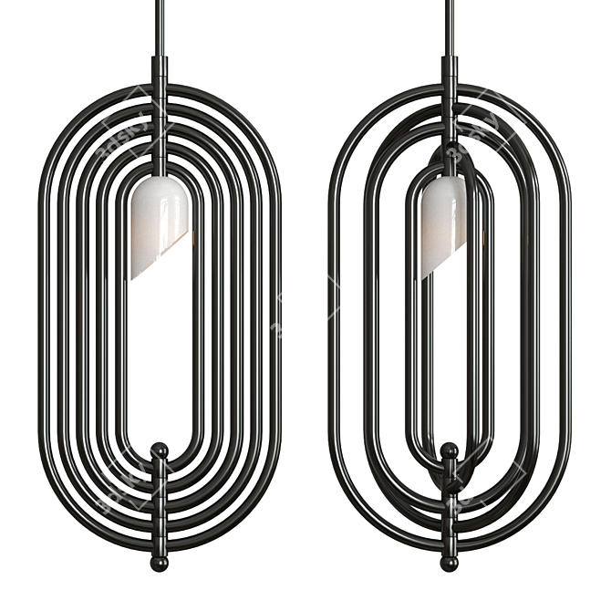 Modern Pendant Turner: 35cm x 75cm 3D model image 2