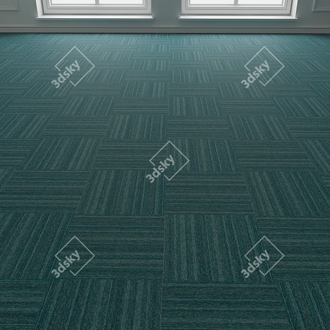 Versatile Carpet Tiles: Forbo TesseraBarcode 3D model image 2