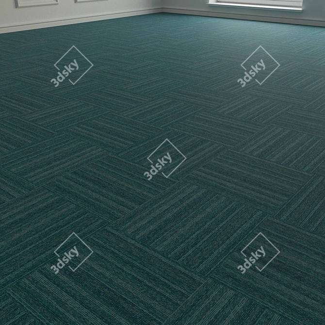 Versatile Carpet Tiles: Forbo TesseraBarcode 3D model image 3