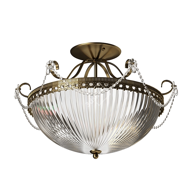 Selena Brass Lamp: Elegant Illumination Solution 3D model image 3