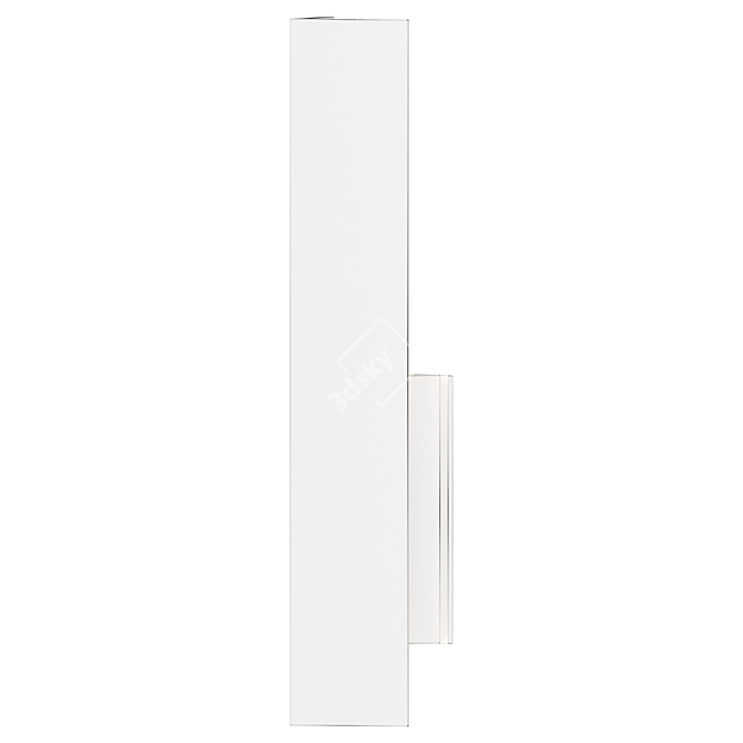 Sleek Shielded LED Wall Sconce 3D model image 2