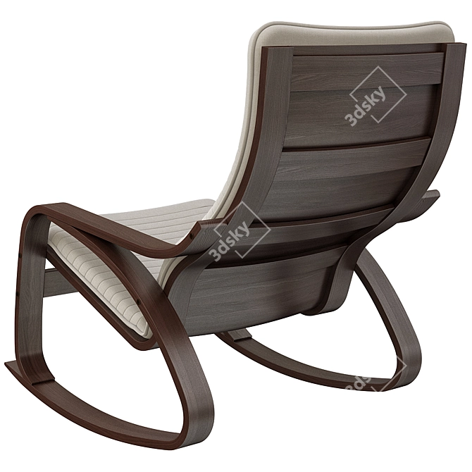 POÄNG Rocking Chair: Style and Comfort Combined 3D model image 2