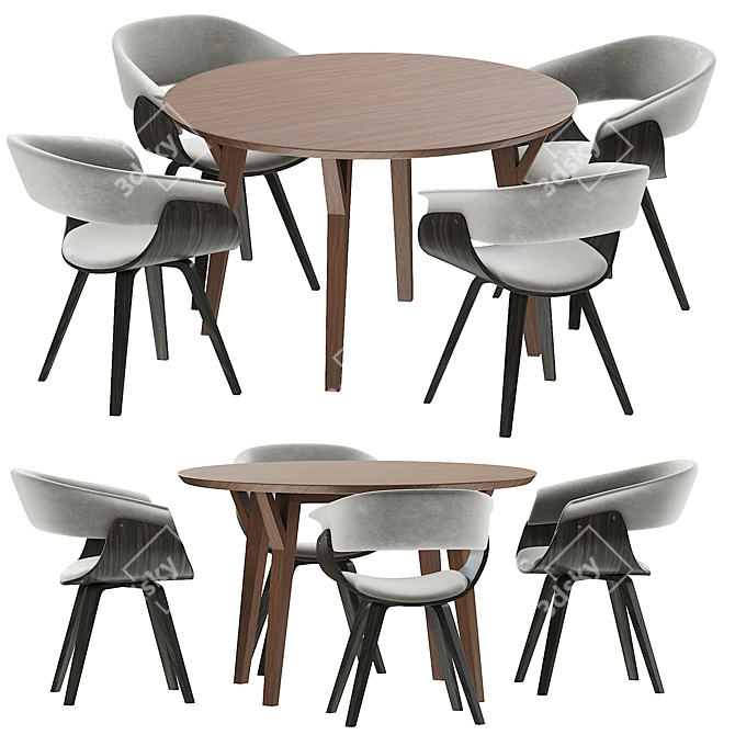 Elegant Summer Dining Table 3D model image 3