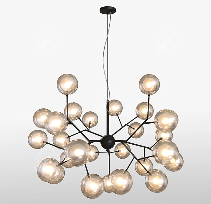 Scandinavian Chandelier Ligamentum 2481-9P 3D model image 2