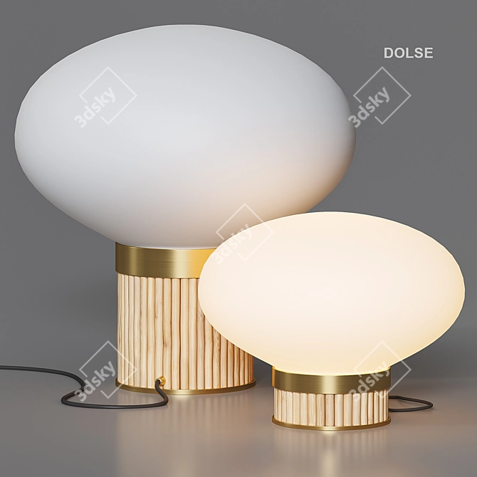 Elegant Dolce Table Lamp 3D model image 4