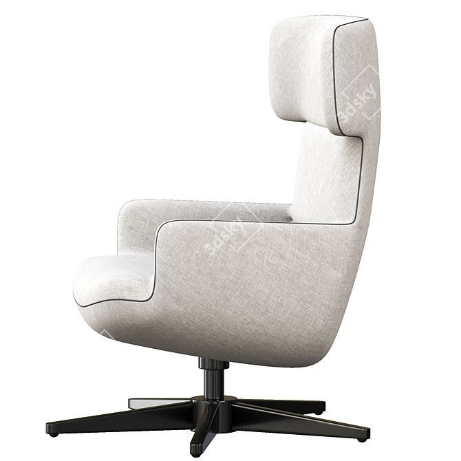 Sleek BOconcept Trento Armchair 3D model image 4
