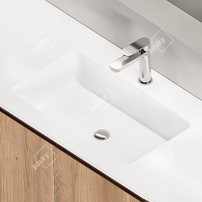 Sleek Edone Vanity Set 3D model image 3