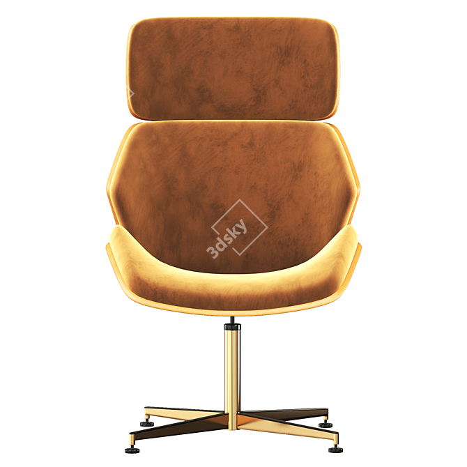Elegant Aura Cross Soro Chair 3D model image 3