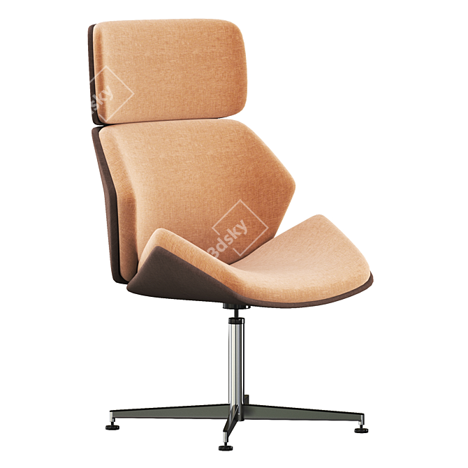 Elegant Aura Cross Soro Chair 3D model image 8