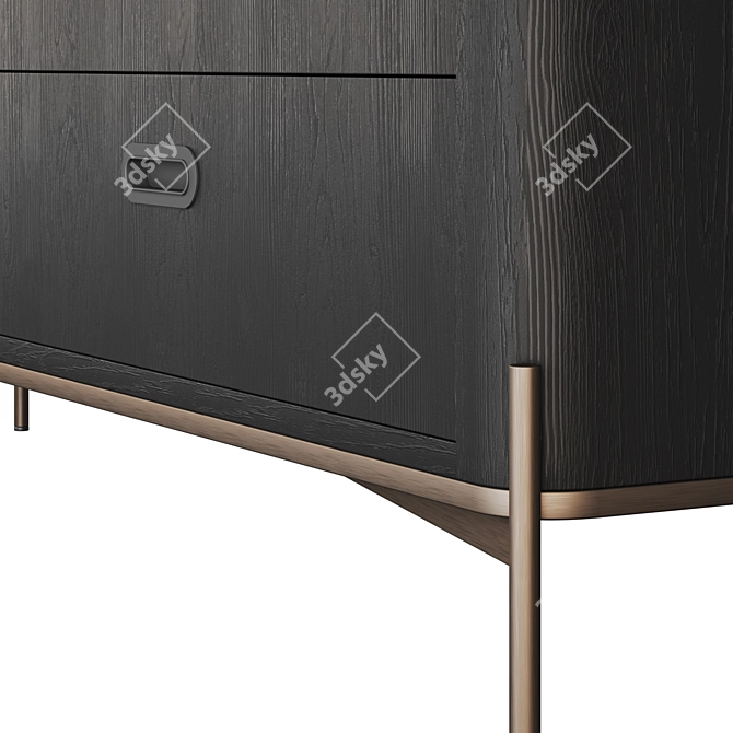 Grotto Cabinet: Exquisite Solid Wood Storage 3D model image 3
