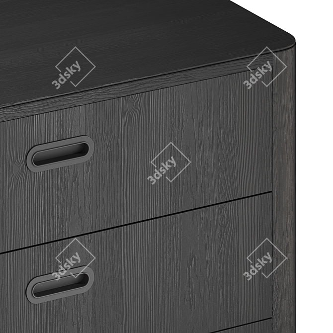 Grotto Cabinet: Exquisite Solid Wood Storage 3D model image 4