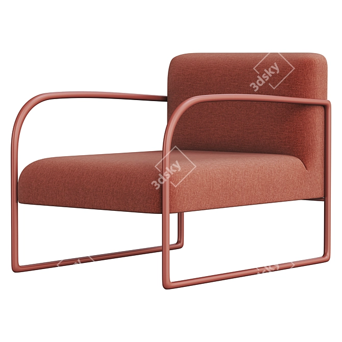 Modern Arcos Armchair by Arper 3D model image 4