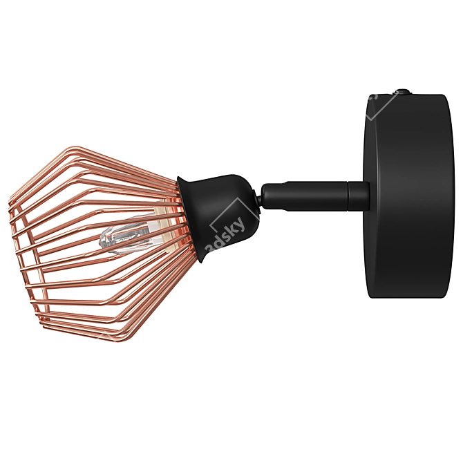 Copper Volga Metal Wall Light 3D model image 5