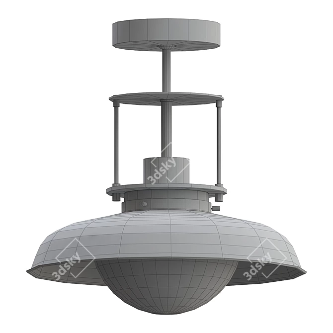 Ormandy 12" Semi-Flush Fixture 3D model image 2