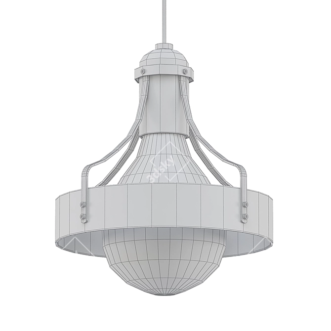 Elegant Agb One Light Pendant 3D model image 2