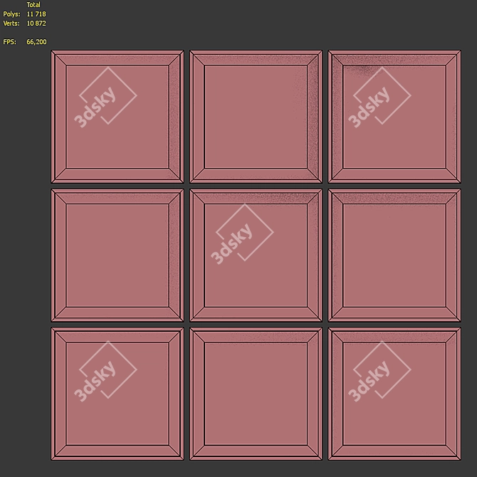 Modern Interior Picture Frame Set 3D model image 7