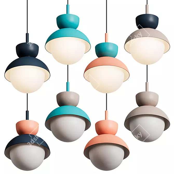 POMPON Pendant Lamp: Sleek Scandinavian Design 3D model image 3