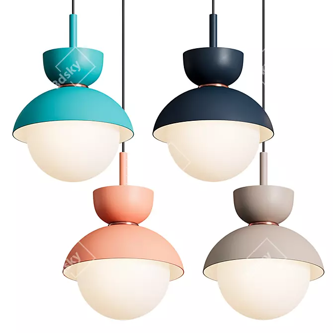 POMPON Pendant Lamp: Sleek Scandinavian Design 3D model image 4