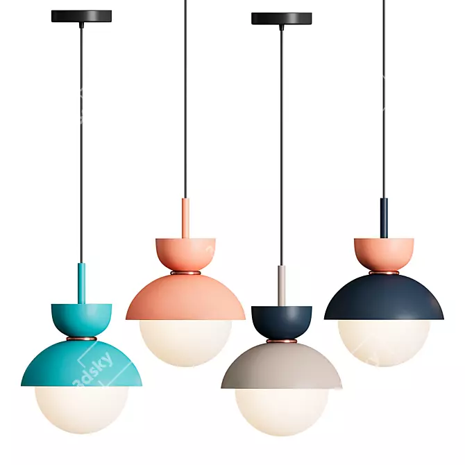 POMPON Pendant Lamp: Sleek Scandinavian Design 3D model image 5