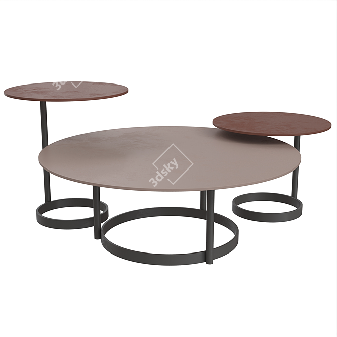 Eleganza Coffee Table Set 3D model image 1