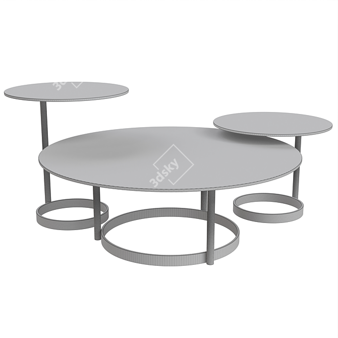 Eleganza Coffee Table Set 3D model image 2