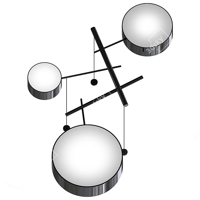 Elegant Excel Chandelier for Maximal Illumination 3D model image 2