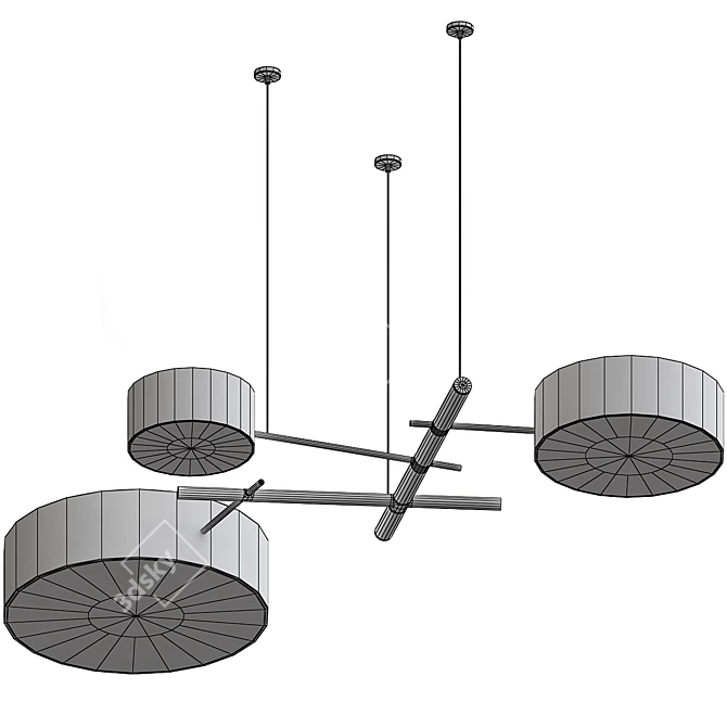 Elegant Excel Chandelier for Maximal Illumination 3D model image 3