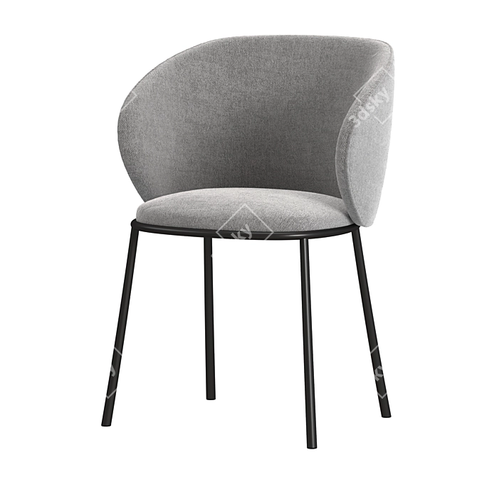Elegant Mun Chair: Minimalist Design 3D model image 1