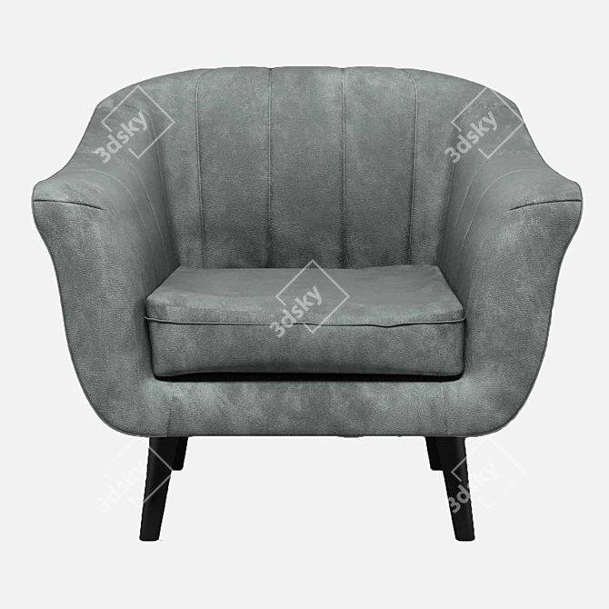 Sleek Mesh Armchair 3D model image 1