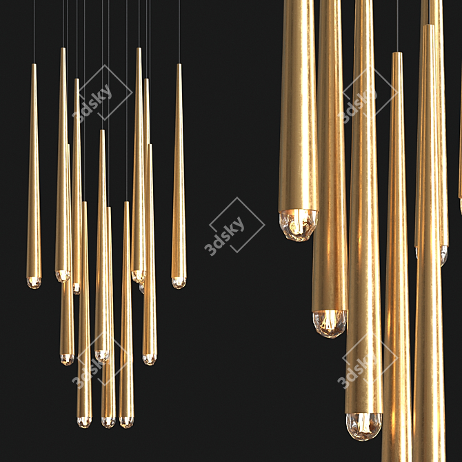 Aquitaine Modern Chandelier 3D model image 1