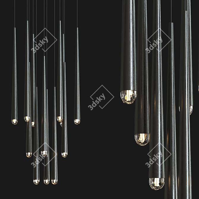 Aquitaine Modern Chandelier 3D model image 2