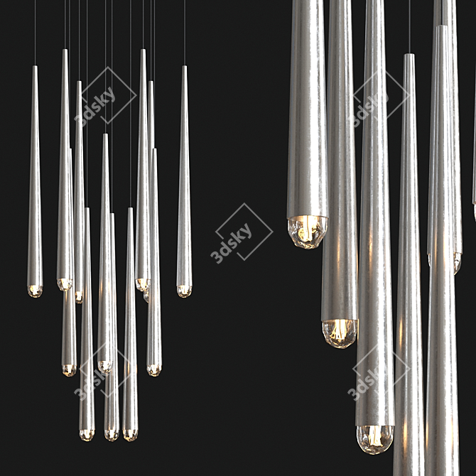 Aquitaine Modern Chandelier 3D model image 3