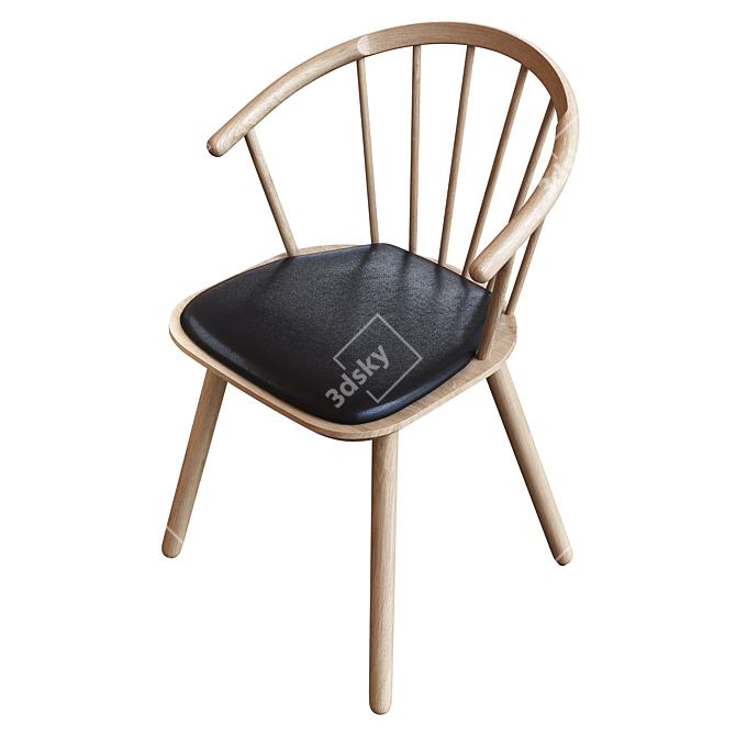 Bolia Sleek Low Back Chair: Modern Elegance for Your Space 3D model image 4