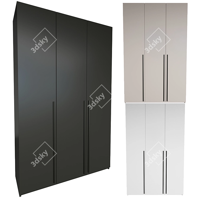 Elegant Lorena Wardrobes in Various Sizes & Colors 3D model image 1