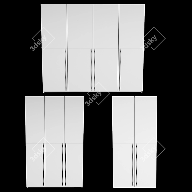 Elegant Lorena Wardrobes in Various Sizes & Colors 3D model image 4
