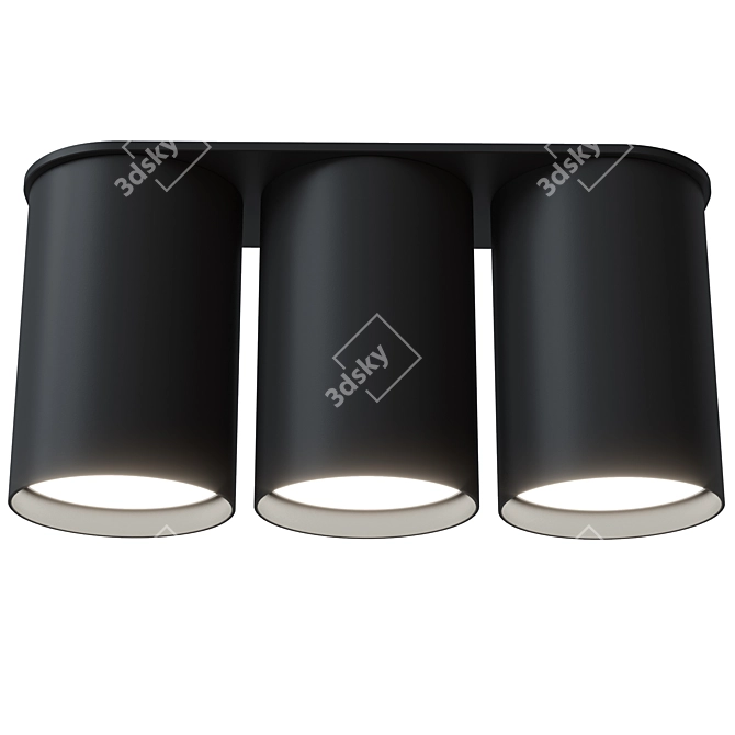 Sleek BP Triple Spot by Pikartlights 3D model image 1