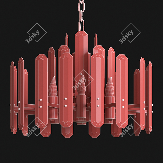 Elegant Bonnington Chandelier 3D model image 3
