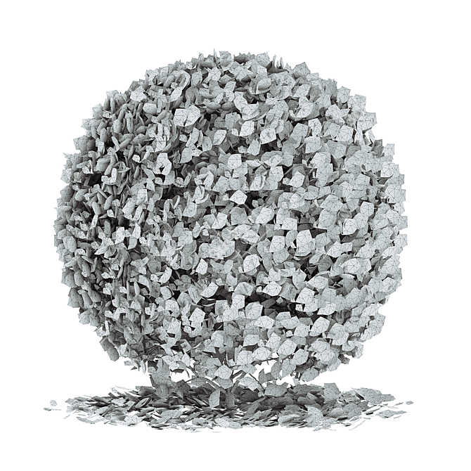 Artificial Boxwood Teardrop Ball 3D model image 3