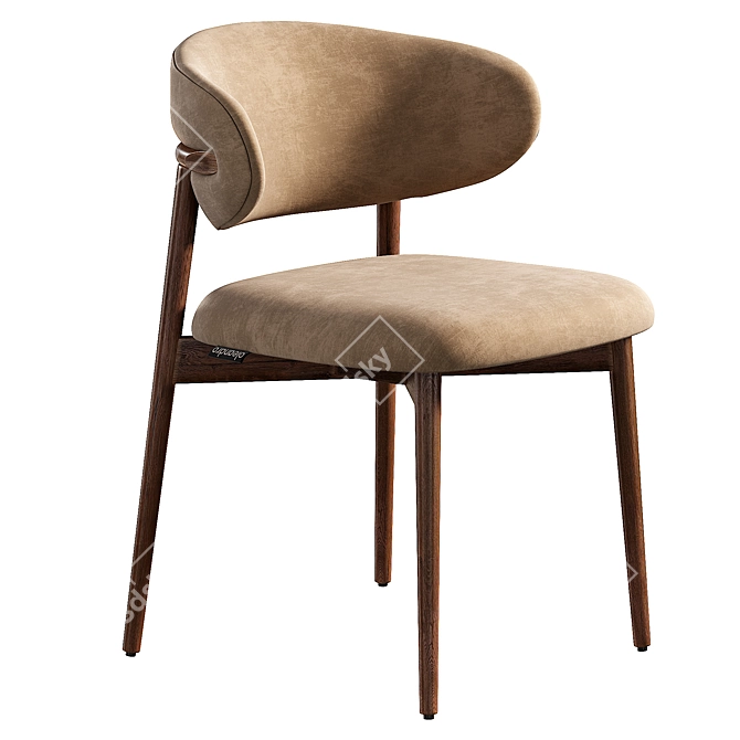Sleek Oleandro Chair by Archirivolto 3D model image 1