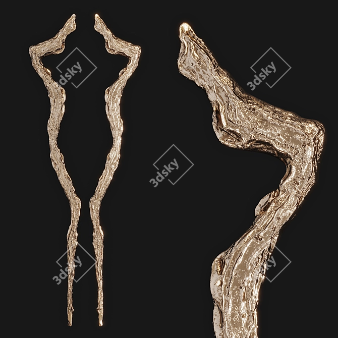 Modern Sahara Furniture Handle 3D model image 1